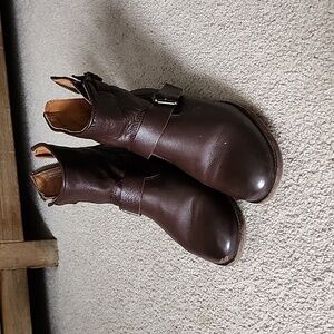 Frye brown ankle boots, size 10